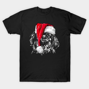 Funny Pekingese Santa Christmas dog mom T-Shirt